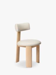 The Conran Shop Pip Dining Chair Lacquered Oak/Prescott Leather, Cream - thumbnail 6