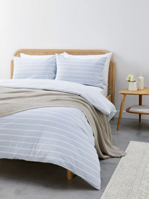 John Lewis Pyjama Stripe Pure Cotton Weave Duvet Cover Set - image 1