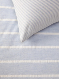 John Lewis Pyjama Stripe Pure Cotton Weave Duvet Cover Set - thumbnail 2