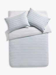 John Lewis Pyjama Stripe Pure Cotton Weave Duvet Cover Set - thumbnail 1