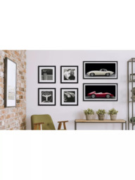 Brookpace Lascelles 'Jaguar E-Type Series 1' Classic Car Framed Print & Mount, 51 x 101.5.cm, Cream - thumbnail 4
