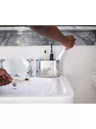 Joseph Joseph Easy Store Large Toothbrush Caddy, Stainless Steel - thumbnail 3
