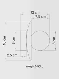 John Lewis Bowl Marble Wall Light, Bost Grey - thumbnail 5