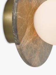 John Lewis Bowl Marble Wall Light, Bost Grey - thumbnail 4