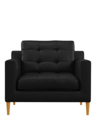 John Lewis Draper II Leather Armchair, Light Leg - thumbnail 5