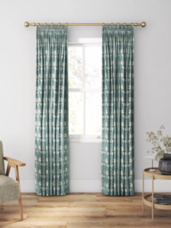 Morris & Co. Pimpernel Made to Measure Curtains or Roman Blind, Cobalt/Mineral - thumbnail 3