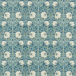 Morris & Co. Pimpernel Made to Measure Curtains or Roman Blind, Cobalt/Mineral - thumbnail 1