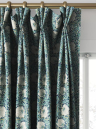 Morris & Co. Pimpernel Made to Measure Curtains or Roman Blind, Cobalt/Mineral - thumbnail 6