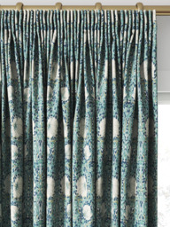 Morris & Co. Pimpernel Made to Measure Curtains or Roman Blind, Cobalt/Mineral - thumbnail 2