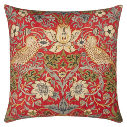 Morris & Co. Strawberry Thief Cushion - thumbnail 1