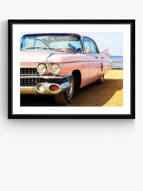 Brookpace Lascelles 'Pink Cadillac' Framed Print & Mount, 66 x 86cm, Pink - image 1