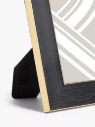 John Lewis Flat Wood-Effect Photo Frame, Black/Gold - thumbnail 3