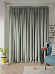 John Lewis Textured Weave Ultra Thermal Lined Pencil Pleat Door Curtain - thumbnail 3