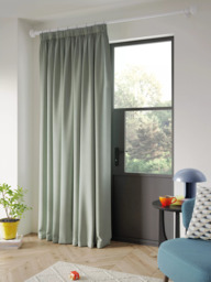 John Lewis Textured Weave Ultra Thermal Lined Pencil Pleat Door Curtain - thumbnail 2