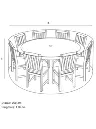 John Lewis 180cm Round Garden Table & 6-8 Chairs Set Furniture Cover - thumbnail 6