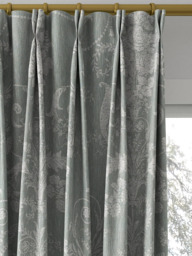 Laura Ashley Josette Woven Made to Measure Curtains or Roman Blind, Grey Green - thumbnail 4