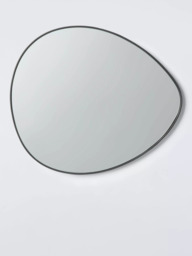 John Lewis Scandi Pebble Aluminium Wall Mirror,  61 x 53cm, Black - thumbnail 5