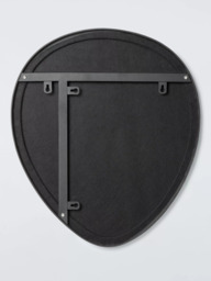 John Lewis Scandi Pebble Aluminium Wall Mirror,  61 x 53cm, Black - thumbnail 4