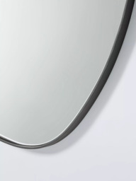 John Lewis Scandi Pebble Aluminium Wall Mirror,  61 x 53cm, Black - thumbnail 3