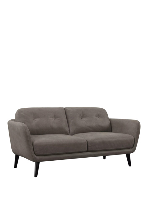 John Lewis Arlo Medium 2 Seater Leather Sofa, Dark Leg - image 1
