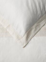 John Lewis Treviso Pure Cotton Embroidered Sateen Bedding, 300 Thread Count, Cream