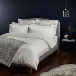 John Lewis Treviso Pure Cotton Embroidered Sateen Bedding, 300 Thread Count, Cream - thumbnail 2