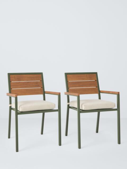John Lewis Platform Garden Dining Armchair, Set of 2 - image 1