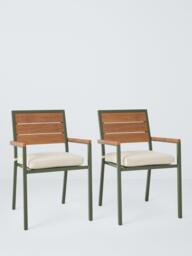 John Lewis Platform Garden Dining Armchair, Set of 2