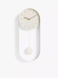 John Lewis Pendulum Metal Analogue Wall Clock, 50cm - thumbnail 1