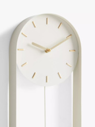 John Lewis Pendulum Metal Analogue Wall Clock, 50cm - thumbnail 2
