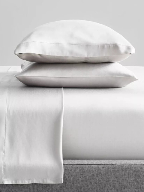 west elm Fitted Sheet containing TENCEL™ Lyocell, White - image 1