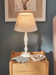 John Lewis Candlestick Table Lamp, White - thumbnail 2