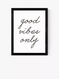 EAST END PRINTS Rafael Farias 'Good Vibes Only' Framed Print - thumbnail 1