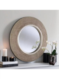 Yearn Studded Round Wall Mirror, 79cm