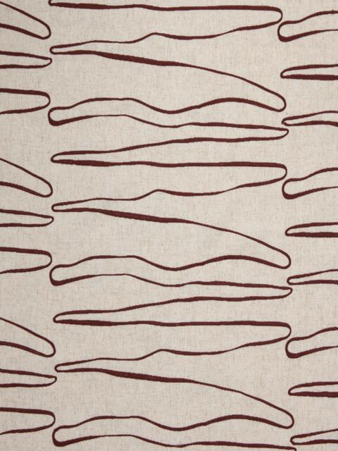 John Lewis Cuckmere Embroidery Pair Blackout Lined Multiway Header Curtains, Burnt Umber - image 1