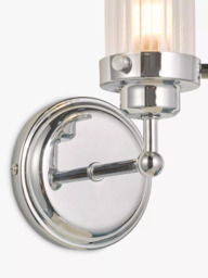 John Lewis Ribbed Glass Bathroom Wall Light - thumbnail 3
