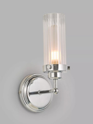 John Lewis Ribbed Glass Bathroom Wall Light
