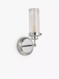John Lewis Ribbed Glass Bathroom Wall Light - thumbnail 2