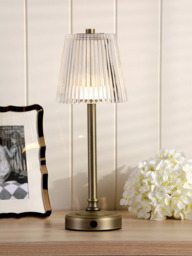 Laura Ashley Callaghan Rechargeable Table Lamp, Antique Brass