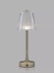Laura Ashley Callaghan Rechargeable Table Lamp, Antique Brass - thumbnail 3
