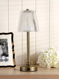 Laura Ashley Callaghan Rechargeable Table Lamp, Antique Brass - thumbnail 2