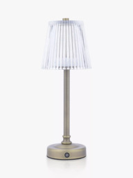 Laura Ashley Callaghan Rechargeable Table Lamp, Antique Brass - thumbnail 4