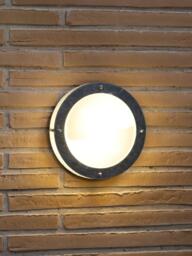 Nordlux Malte Galvanised Steel Round Outdoor Wall Light - thumbnail 4