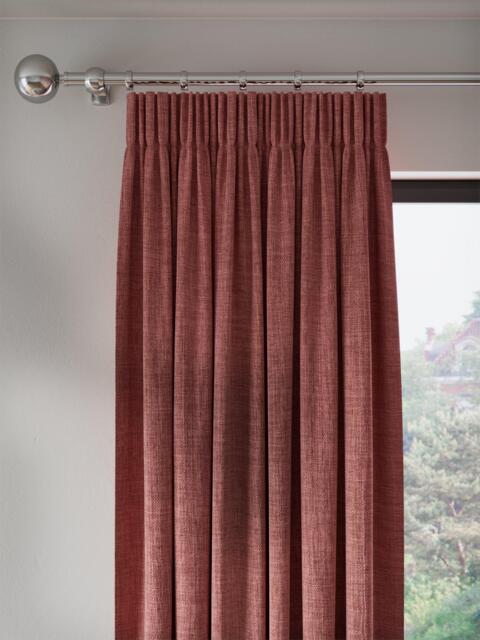 John Lewis Textured Weave Pair Blackout Lined Pencil Pleat Curtains - image 1