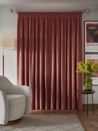 John Lewis Textured Weave Pair Blackout Lined Pencil Pleat Curtains - thumbnail 3