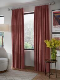 John Lewis Textured Weave Pair Blackout Lined Pencil Pleat Curtains - thumbnail 4