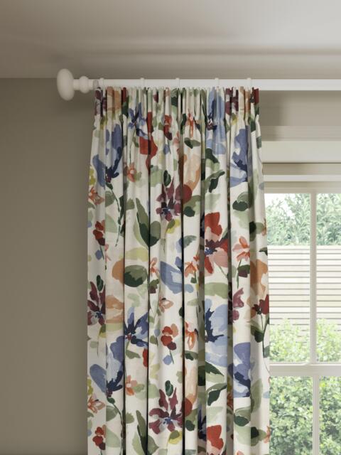 John Lewis Fleur Pair Blackout Lined Pencil Pleat Curtains, Multi - image 1