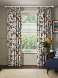 John Lewis Fleur Pair Blackout Lined Pencil Pleat Curtains, Multi - thumbnail 3