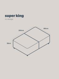 Silentnight Non-Sprung Upholstered Divan Base, Super King Size - thumbnail 4