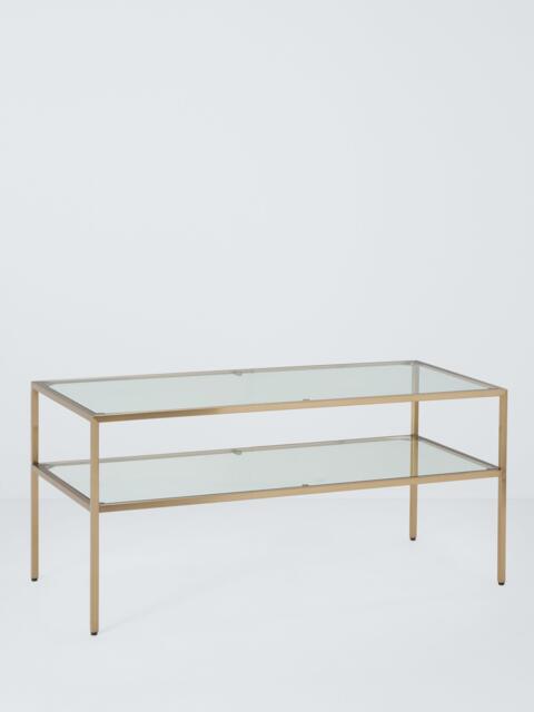 John Lewis Langham Glass Coffee Table, Brass - image 1